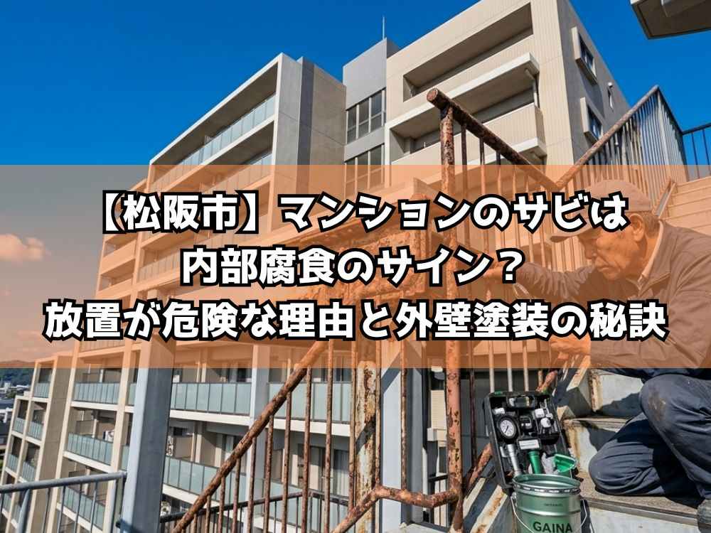 【松阪市】マンションのサビは内部腐食のサイン？放置が危険な理由と外壁塗装の秘訣